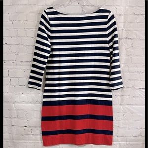 BANANA REPUBLIC Cotton Knit Dress Striped